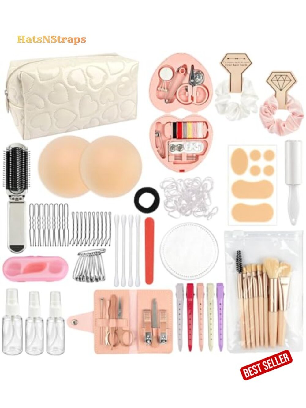Bridal Emergency Kit 180+ Pieces with Makeup Bag, Travel Essentials